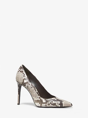 Gretel Python Embossed Leather Pump