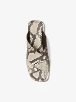 Ruth Python Embossed Leather Slide Sandal