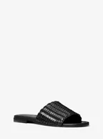 McGraw Woven Leather Slide Sandal