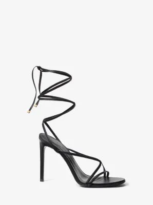 Dahlia Leather Lace-Up Sandal