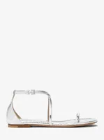 Polly Metallic Python Embossed Leather Sandal