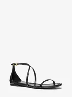 Polly Crocodile Embossed Leather Sandal