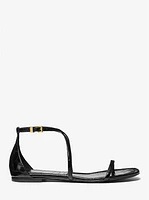 Polly Crocodile Embossed Leather Sandal