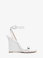 Claudia Specchio Leather Wedge Sandal