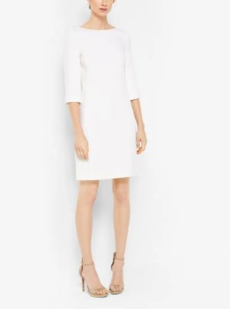 Stretch Bouclé-Crepe Shiftdress