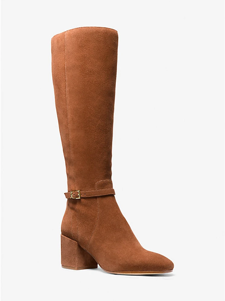 Ella Suede Block Heel Boot