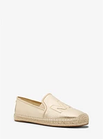 Hastings Metallic Logo Embossed Slip-On Espadrille