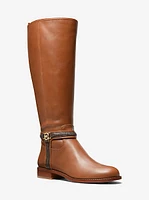 Mindy Leather and Signature Logo Trim Boot