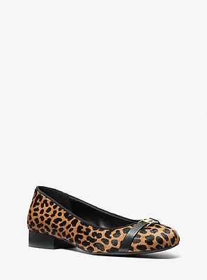 Mindy Flex Leopard Print Calf Hair Ballet Flat