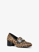 Mindy Flex Leopard Print Calf Hair Loafer