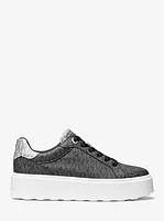 Romey Metallic Two-Tone Signature Logo Platform Sneaker