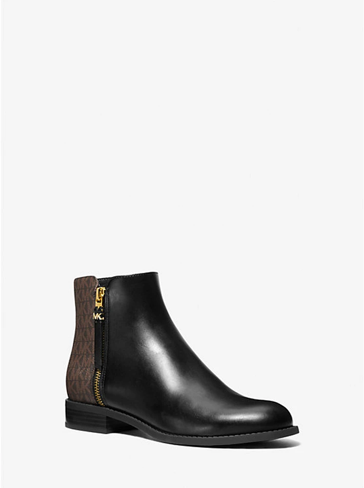 Britt Signature Logo Trim Ankle Boot