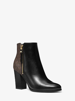 Britt Signature Logo Trim Ankle Boot