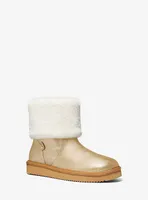 Julia Faux Fur Trim Metallic Leather Boot