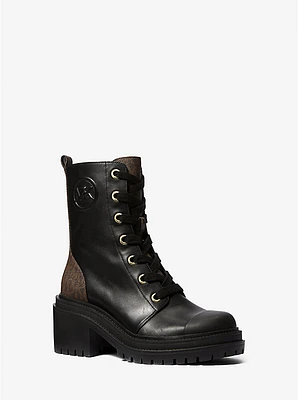 Bota Hanley de cuero con logotipo la marca