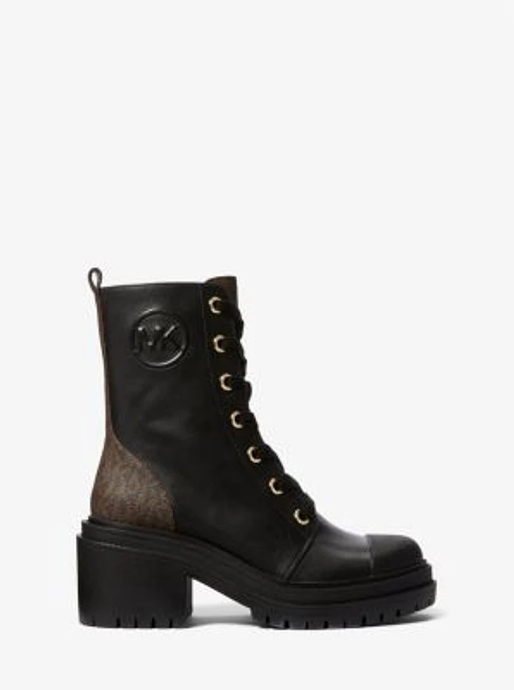 Hanley Leather and Signature Logo Trim Boot