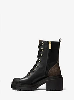 Hanley Leather and Signature Logo Trim Boot