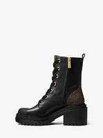 Hanley Leather and Signature Logo Trim Boot