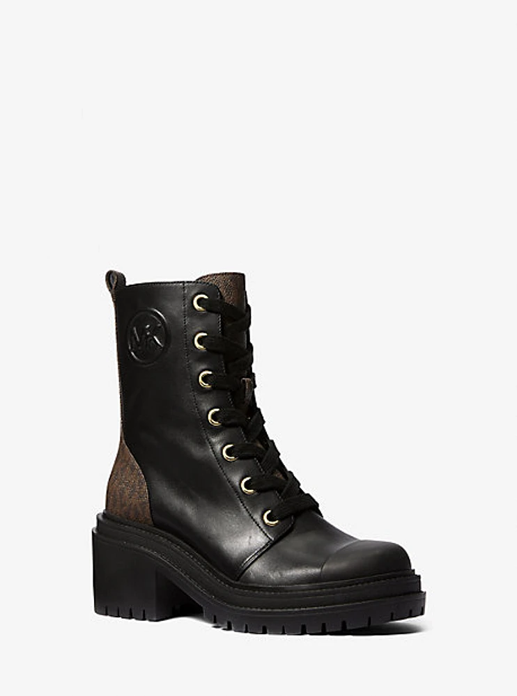 Hanley Leather and Signature Logo Trim Boot