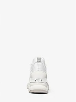 Katrina Sequined Mixed-Media Trainer