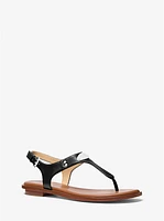 Logo Plate T-Strap Sandal