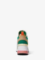 Crista Color-Block Mixed-Media Trainer