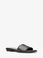 Deanna Cutout Leather Slide Sandal