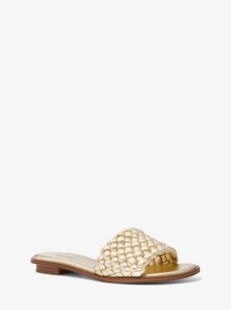 Deanna Metallic Braided Slide Sandal