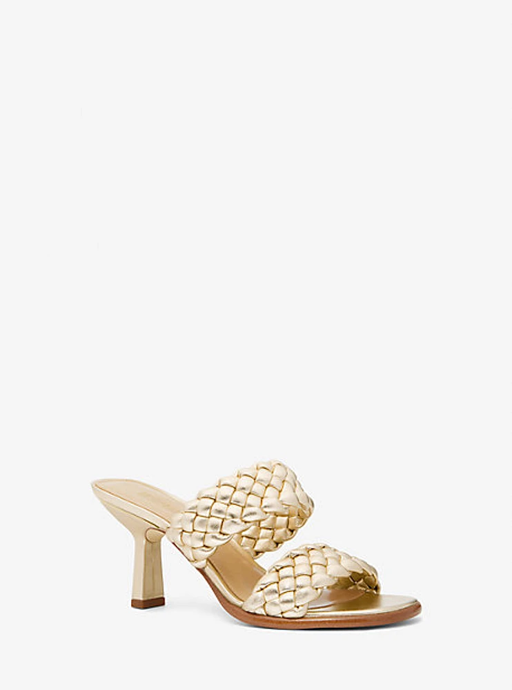 Nadia Metallic Braided Mule