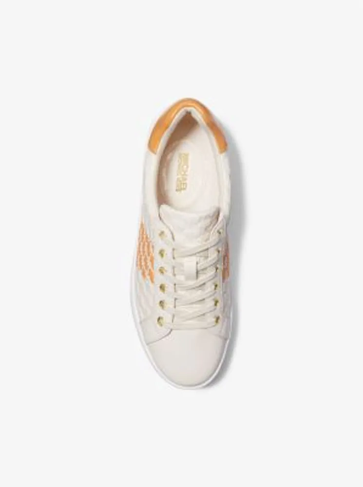 Poppy Logo Embossed Stripe Sneaker