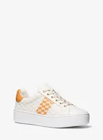 Poppy Logo Embossed Stripe Sneaker