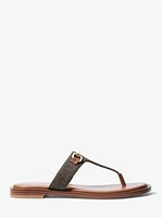 Carson Signature Logo T-Strap Sandal