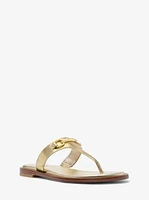 Carson Crackled Metallic Leather Sandal
