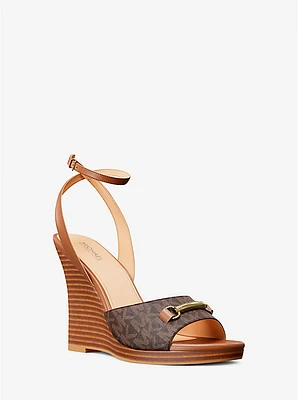 Carson Signature Logo Wedge Sandal