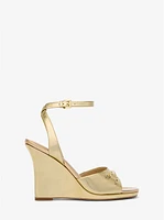 Carson Metallic Leather Wedge Sandal