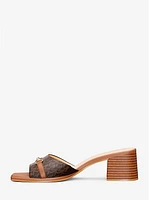 Carson Signature Logo Block Heel Sandal
