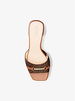 Carson Signature Logo Block Heel Sandal