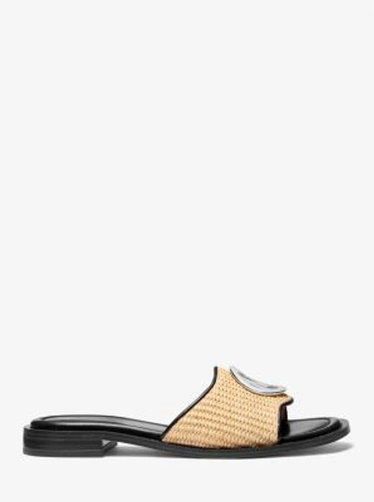 Hannah Straw Slide Sandal