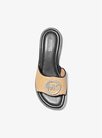 Hannah Straw Slide Sandal