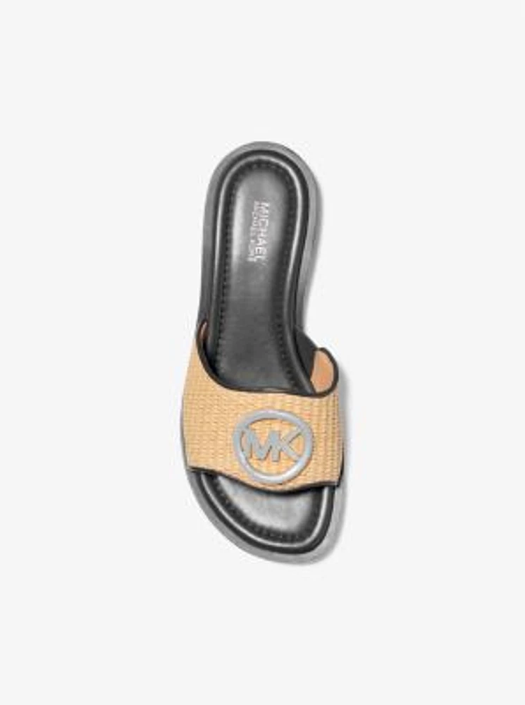Hannah Straw Slide Sandal