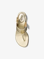 Hannah Metallic Nylon Blend T-Strap Sandal
