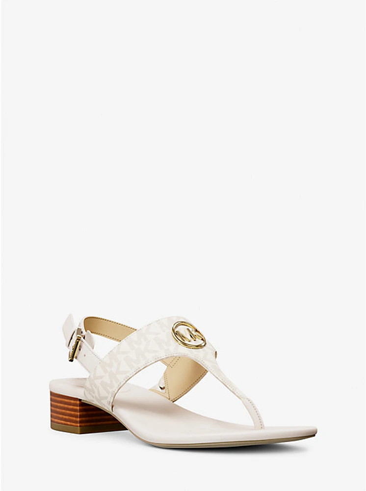 Hannah Signature Logo T-Strap Sandal