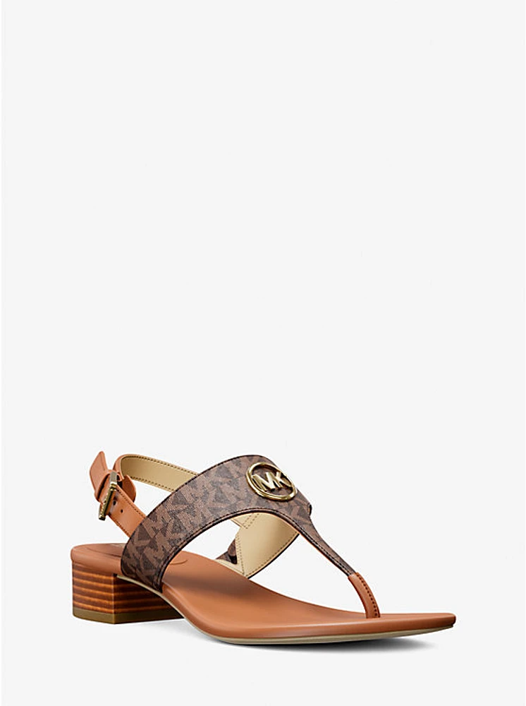 Hannah Signature Logo T-Strap Sandal