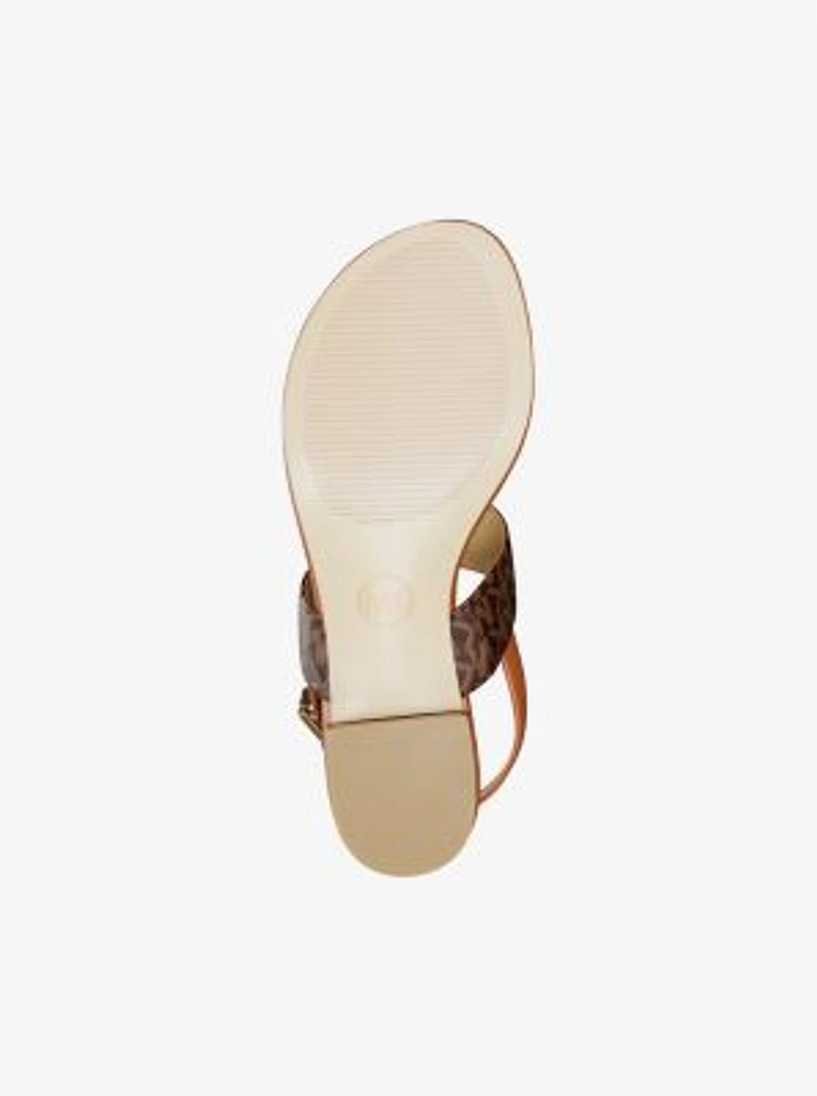 Hannah Signature Logo T-Strap Sandal