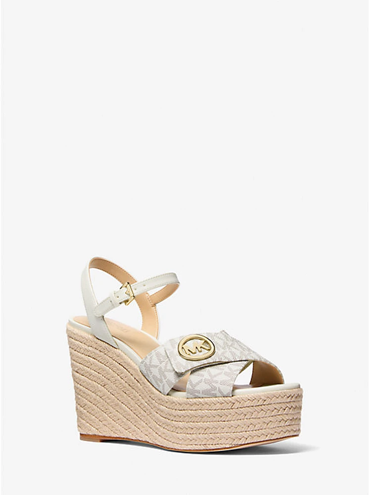 Hannah Signature Logo Wedge Sandal