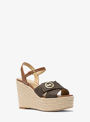 Hannah Signature Logo Wedge Sandal