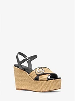 Hannah Straw Wedge Sandal