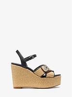 Hannah Straw Wedge Sandal