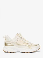 Katrina Metallic Logo Jacquard Trainer