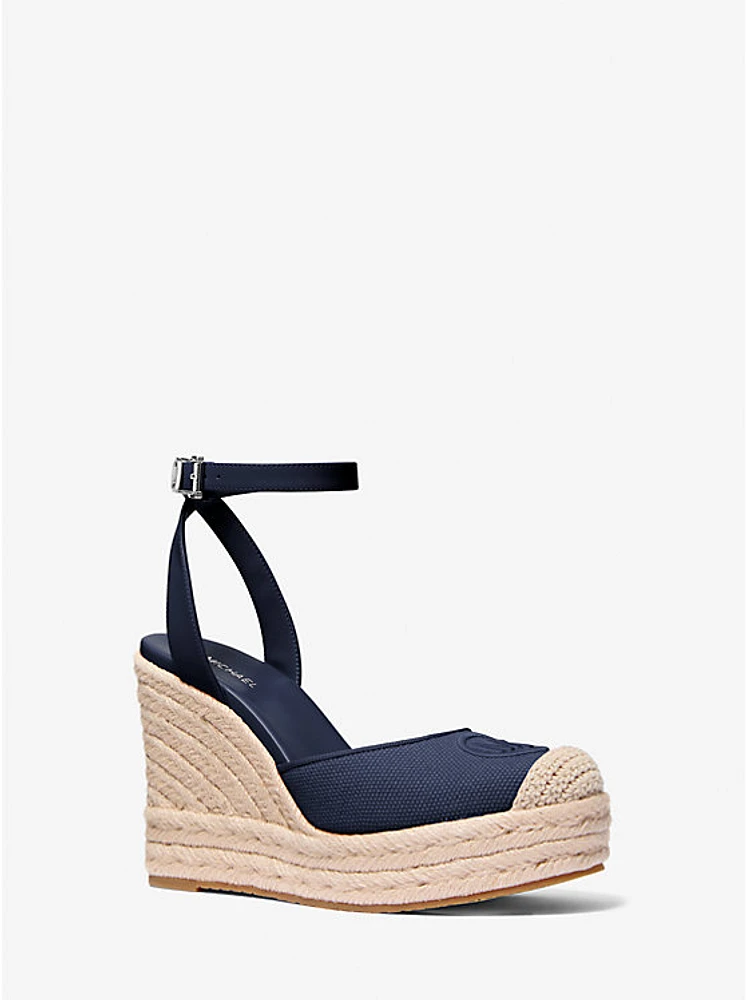 Larissa Cotton Canvas Espadrille Wedge